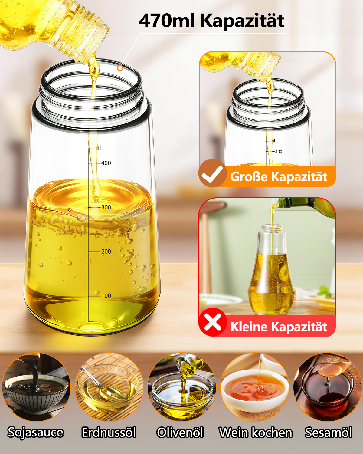 2-in-1 Oil Sprayer Bottle - 图片 2