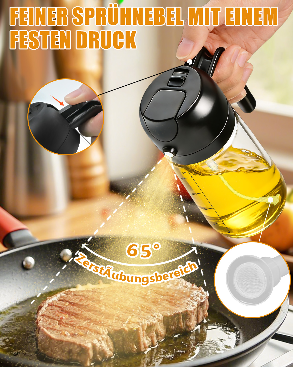 2-in-1 Oil Sprayer Bottle - 图片 3