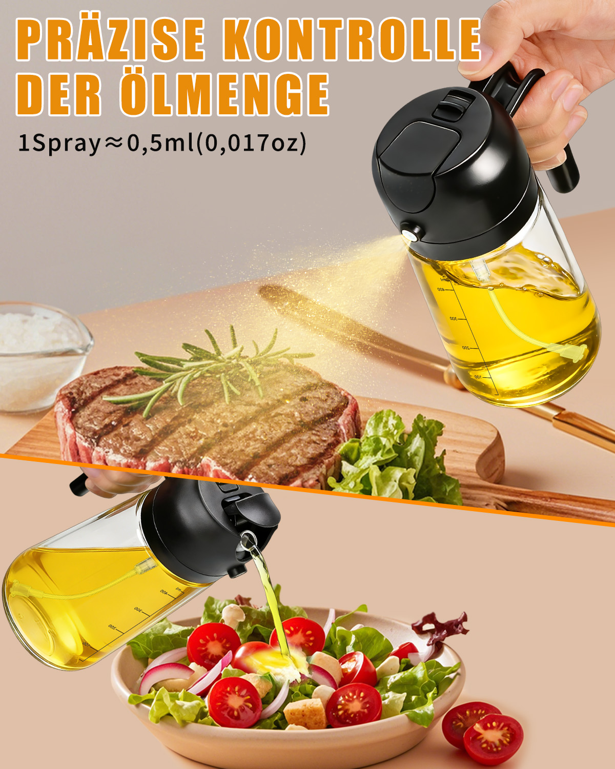 2-in-1 Oil Sprayer Bottle - 图片 6
