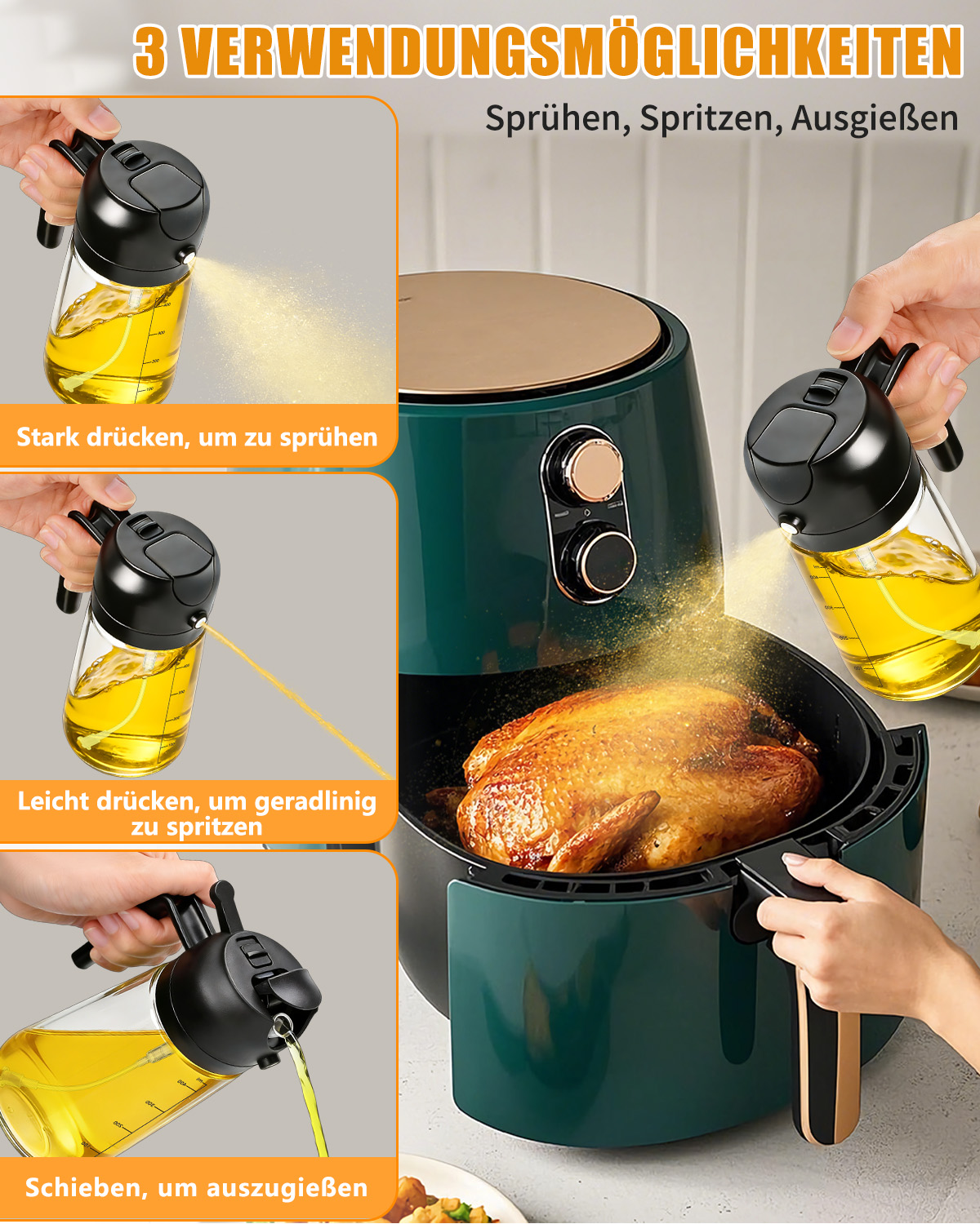2-in-1 Oil Sprayer Bottle - 图片 7