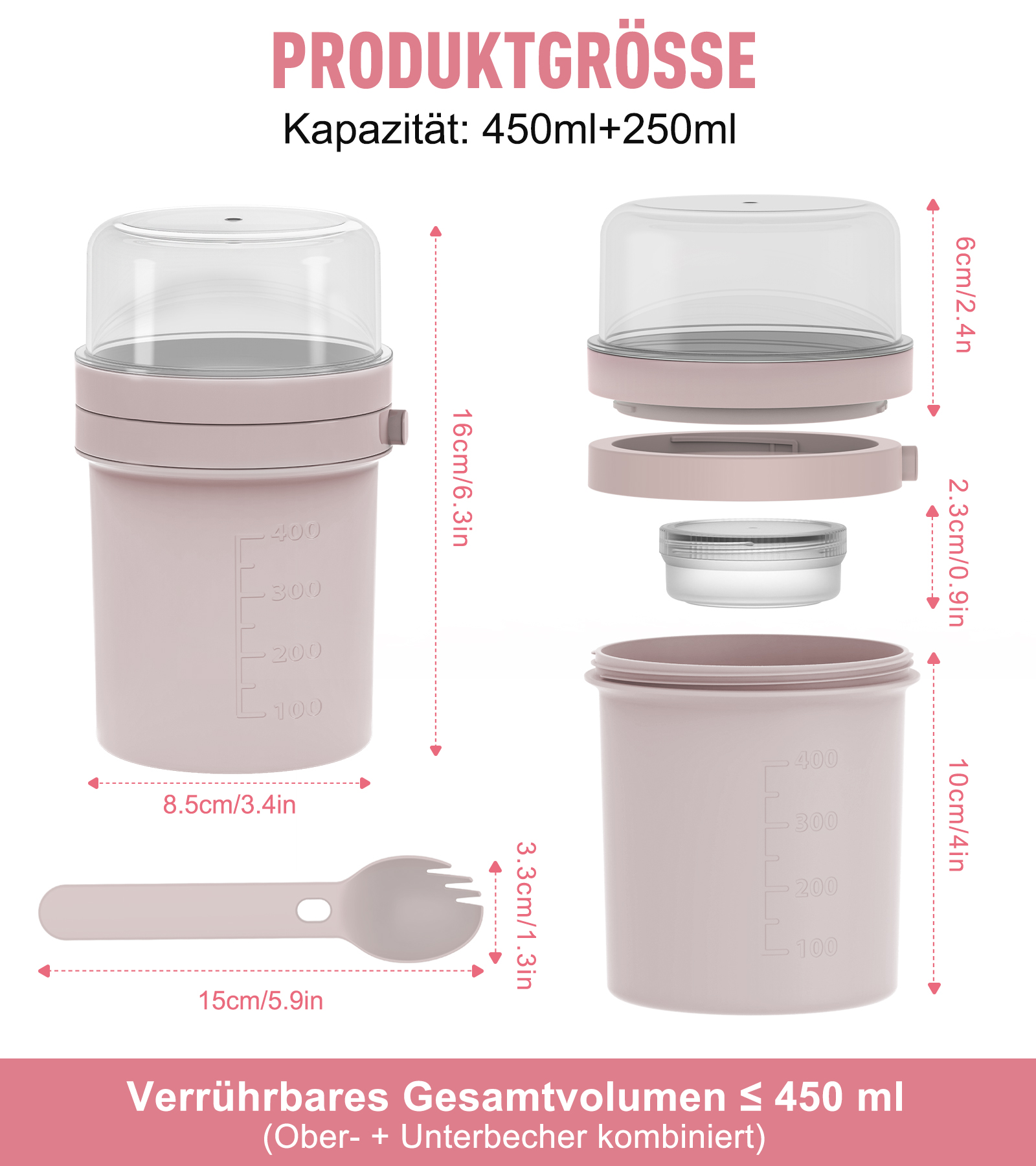 On-the-go muesli cup with spork - 图片 9