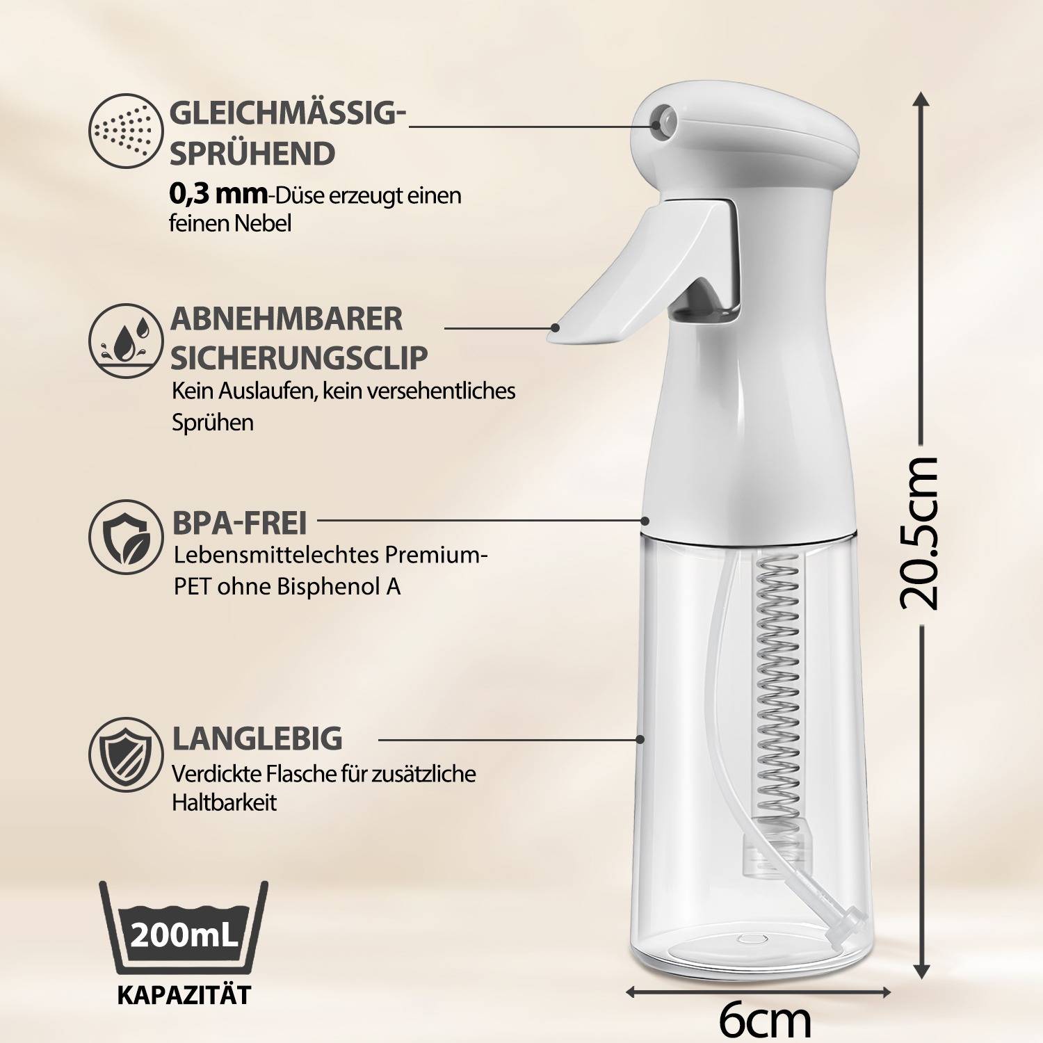 Ultra-fine continuous mist spray bottle - 图片 6